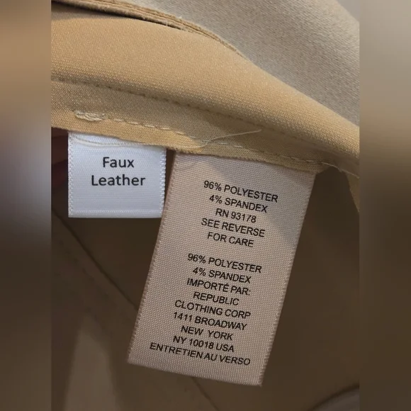 Philosophy Cream Faux Leather Suede Jacket Size Large NWT - Picture 8 of 12